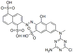 CAS#: 77365-26-5, 2-[(2E)-2-[6-[(4-Amino-6-Chloro-1,3,5-Triazin-2-Yl)Methylamino]-1-Oxo-3-Sulfonaphthalen-2-Ylidene]Hydrazinyl]Naphthalene-1,5-Disulfonic Acid
