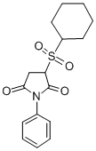 CAS 登录号：77391-58-3， 3-环己基磺酰基-1-苯基吡咯烷-2,5-二酮