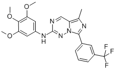 CAS 登录号：774460-98-9， 5-甲基-7-[3-(三氟甲基)苯基]-N-(3,4,5-三甲氧基苯基)咪唑并[5,1-f][1,2,4]三嗪-2-胺