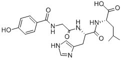 CAS 登录号：77697-23-5， (2S)-2-[[(2S)-2-[[2-[(4-羟基苯甲酰基)氨基]乙酰基]氨基]-3-(3H-咪唑-4-基)丙酰]氨基]-4-甲基戊酸
