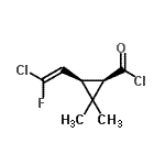 CAS 登录号：77723-39-8， (1R,3R)-3-[(E)-2-氯-2-氟乙烯基]-2,2-二甲基环丙烷甲酰氯