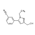 CAS#: 777952-88-2, 3-[1-Ethyl-3-(hydroxymethyl)-1H-pyrazol-5-yl]benzonitrile