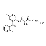 CAS#: 77822-80-1, 4-Chloro-1-[(O-ethyl-3-oxoseryl)amino]-2-(2-fluorobenzoyl)benzene hydrobromide (1:1)