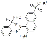 CAS 登录号：77847-21-3， 6-亚氨基-4-氧代-5-[2-[2-(三氟甲基)苯基]肼基]萘-2-磺酸钾