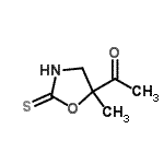 CAS 登录号：77864-06-3， 1-(5-甲基-2-硫代-1,3-恶唑烷-5-基)乙酮