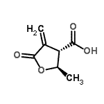 CAS 登录号：778649-16-4， (2R,3S)-2-甲基-4-亚甲基-5-氧代四氢-3-呋喃羧酸