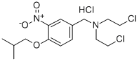 CAS#: 77905-55-6, Bis(2-Chloroethyl)-[[4-(2-Methylpropoxy)-3-Nitrophenyl]Methyl]Azanium Chloride