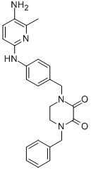 CAS#: 77917-42-1, 1-[[4-[(5-Amino-6-Methylpyridin-2-Yl)Amino]Phenyl]Methyl]-4-(Phenylmethyl)Piperazine-2,3-Dione