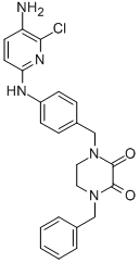 CAS#: 77918-04-8, 1-[[4-[(5-Amino-6-Chloropyridin-2-Yl)Amino]Phenyl]Methyl]-4-(Phenylmethyl)Piperazine-2,3-Dione