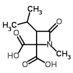 CAS 登录号：779288-70-9， 3-异丙基-1-甲基-4-氧代-2,2-吖丁啶二甲酸