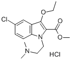 CAS 登录号：77941-20-9， 5-氯-1-(2-二甲基氨基乙基)-3-乙氧基吲哚-2-羧酸甲酯盐酸盐