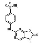 CAS 登录号：77997-18-3， 4-[(2-氧代-1,2-二氢[1,3]恶唑并[5,4-d]嘧啶-5-基)氨基]苯磺酰胺