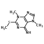CAS#: 779993-74-7, 1,4-Dimethyl-5-(methylsulfanyl)-1,4-dihydro-7H-[1,2,3]triazolo[4,5-d]pyrimidin-7-imine