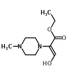 CAS 登录号：780699-24-3， 乙基(2Z)-3-羟基-2-(4-甲基-1-哌嗪基)丙烯酸酯