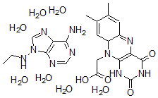 CAS 登录号：78093-77-3， 7,8-二甲基异咯嗪-10-乙酸-腺嘌呤-9-基乙胺络合物