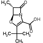 CAS#: 781584-92-7, (5S,6S)-6-Methyl-3-(2-methyl-2-propanyl)-7-oxo-4-oxa-1-azabicyclo[3.2.0]hept-2-ene-2-carboxylic acid