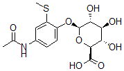 CAS 登录号:78180-86-6, (2S,3S,4S,5R,6S)-6-(4-乙酰氨基-2-甲硫基苯氧基)-3,4,5-三羟基四氢吡喃-2-羧酸