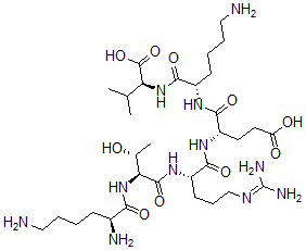 CAS 登录号：78228-88-3， N-(N2-(N-(N2-(N-L-赖氨酰-L-苏氨酰)-L-精氨酰)-L-alpha-谷氨酰)-L-赖氨酰)-L-缬氨酸
