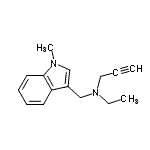 CAS#: 782392-74-9, N-Ethyl-N-[(1-methyl-1H-indol-3-yl)methyl]-2-propyn-1-amine