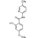 CAS 登录号：783370-95-6， 2-羟基-4-甲氧基-N-(5-甲基-2-吡啶基)苯甲酰胺