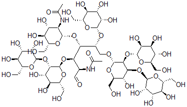 CAS#: 78392-29-7, N-[(2S,3R,4R,5S,6R)-2-[(2R,3S,4R,5R)-5-Acetamido-4-[(2S,3S,4S,5S,6R)-4,5-Dihydroxy-6-(Hydroxymethyl)-3-[(2R,3S,4S,5S,6R)-3,4,5-Trihydroxy-6-(Hydroxymethyl)Oxan-2-Yl]Oxyoxan-2-Yl]Oxy-1-[(2S,3S,4S,5R,6R)-5-Hydroxy-6-(Hydroxymethyl)-3,4-Bis[[(2R,3S,4S,5S,6R)-3,4,5-Trihydroxy-6-(Hydroxymethyl)Oxan-2-Yl]Oxy]Oxan-2-Yl]Oxy-6-Oxo-2-[(2R,3S,4S,5S,6R)-3,4,5-Trihydroxy-6-(Hydroxymethyl)Oxan-2-Yl]Oxyhexan-3-Yl]Oxy-4,5-Dihydroxy-6-(Hydroxymethyl)Oxan-3-Yl]Acetamide