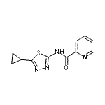 CAS#: 784166-15-0, N-(5-Cyclopropyl-1,3,4-thiadiazol-2-yl)-2-pyridinecarboxamide