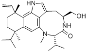CAS#: 78474-55-2, 13-Ethenyl-1,3,4,5,7,8,10,11,12,13-decahydro-4-(hydroxymethyl)-8,10,13-trimethyl-7,10-bis(1-methylethyl)-6H-benzo[g]diazonino[7,6,5-cd]indol-6-one