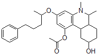 CAS#: 78513-74-3, [9-hydroxy-5,6-dimethyl-3-(5-phenylpentan-2-yloxy)-6a,7,8,9,10,10a-hexahydro-6H-phenanthridin-1-yl] ethanoate
