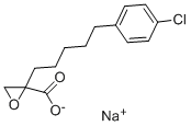 CAS 登录号：78573-70-3， 2-[5-(4-氯苯基)戊基]环氧乙烷-2-羧酸钠
