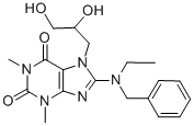 CAS 登录号：78720-96-4， 7-(2,3-二羟基丙基)-8-(乙基-(苯基甲基)氨基)-1,3-二甲基嘌呤-2,6-二酮
