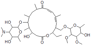 CAS#: 78740-70-2, (11E,13Z)-6-(4-Dimethylamino-3,5-Dihydroxy-6-Methyloxan-2-Yl)Oxy-16-Ethyl-4-Hydroxy-15-[(5-Hydroxy-3,4-Dimethoxy-6-Methyloxan-2-Yl)Oxymethyl]-5,7,9,13-Tetramethyl-1-Oxacyclohexadeca-11,13-Diene-2,10-Dione