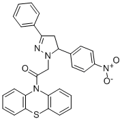 CAS#: 78807-67-7, 2-[5-(4-Nitrophenyl)-3-Phenyl-4,5-Dihydropyrazol-1-Yl]-1-Phenothiazin-10-Ylethanone