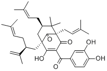 CAS#: 78824-30-3, 3-(3,4-Dihydroxybenzoyl)-4-Hydroxy-8,8-Dimethyl-1,7-Bis(3-Methyl-2-Buten-1-Yl)-5-[(2S)-5-Methyl-2-(1-Methylethenyl)-4-Hexen-1-Yl]-(1R,5R,7R)-Bicyclo[3.3.1]Non-3-Ene-2,9-Dione