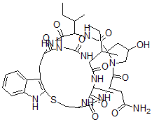 CAS 登录号：78887-12-4， 3-L-异亮氨酸-4-(2-巯基-L-色氨酸)-7-L-丙氨酸-alpha-鹅膏毒素S-去氧化物