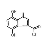 CAS#: 78942-72-0, 4,7-Dihydroxy-1H-indole-3-carbonyl chloride