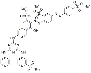 CAS#: 79135-80-1, Trisodium (3E)-4-Oxo-7-[[4-(Phenylamino)-6-[(3-Sulfamoylphenyl)Amino]-1,3,5-Triazin-2-Yl]Amino]-3-[[2-Sulfonato-4-(4-Sulfonatophenyl)Diazenylphenyl]Hydrazinylidene]Naphthalene-2-Sulfonate
