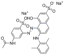 CAS 登录号：79135-95-8， 5-[2-(5-乙酰氨基-2-磺酸苯基)肼基]-6-(2,6-二甲基苯基)亚氨基-4-氧代萘-2-磺酸二钠