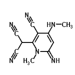 CAS#: 791723-68-7, [3-Cyano-6-imino-1-methyl-4-(methylamino)-1,6-dihydro-2-pyridinyl]malononitrile