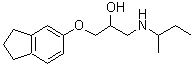 CAS#: 792182-08-2, 1-(sec-Butylamino)-3-(2,3-dihydro-1H-inden-5-yloxy)-2-propanol