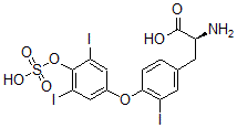 CAS 登录号：79349-15-8， (2S)-2-氨基-3-[4-(3,5-二碘-4-磺基氧基苯氧基)-3-碘苯基]丙酸