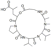 CAS#: 79385-97-0, 2-Methyl-3-[10,11,14-Trimethyl-2,5,9,12,15,18-Hexaoxo-13,16-Di(Propan-2-Yl)-4-Oxa-1,8,11,14,17-Pentazabicyclo[17.3.0]Docosan-3-Yl]Propanoic Acid