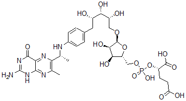 CAS#: 79484-89-2, (2S)-2-[[(2R,3S,4R,5S)-5-[(2R,3S,4S)-5-[4-[[(1R)-1-(2-Amino-7-Methyl-4-Oxo-1H-Pteridin-6-Yl)Ethyl]Amino]Phenyl]-2,3,4-Trihydroxypentoxy]-3,4-Dihydroxyoxolan-2-Yl]Methoxy-Hydroxyphosphoryl]Oxypentanedioic Acid
