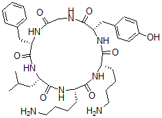 CAS#: 79525-56-7, (3S,6S,9S,12S,15S)-6,9-Bis(4-Aminobutyl)-3-[(4-Hydroxyphenyl)Methyl]-12-(2-Methylpropyl)-15-(Phenylmethyl)-1,4,7,10,13,16-Hexazacyclooctadecane-2,5,8,11,14,17-Hexone