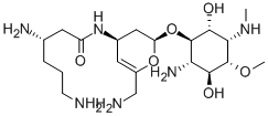 CAS 登录号：79528-70-4， (3S)-3,6-二氨基-N-[(2S,3R)-2-[(1R,2S,3S,4S,5S,6R)-2-氨基-3,6-二羟基-4-甲氧基-5-甲基氨基环己基]氧基-6-(氨基甲基)-3,4-二氢-2H-吡喃-3-基]己酰胺