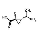 CAS#: 79658-29-0, (1S,2S)-1-Fluoro-2-isopropylcyclopropanecarboxylic acid