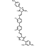 CAS#: 79665-33-1, 2-[(3,3'-Dichloro-4'-{[3-methyl-1-(4-methylphenyl)-5-oxo-4,5-dihydro-1H-pyrazol-4-yl]diazenyl}-4-biphenylyl)diazenyl]-N-(2,4-dimethylphenyl)-3-oxobutanamide