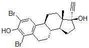 CAS#: 79769-52-1, (8R,9S,13S,14S,17R)-2,4-Dibromo-17-Ethynyl-13-Methyl-7,8,9,11,12,14,15,16-Octahydro-6H-Cyclopenta[a]Phenanthrene-3,17-Diol