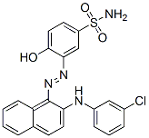 CAS 登录号：79817-63-3， (3E)-3-[[2-[(3-氯苯基)氨基]萘-1-基]亚肼基]-4-氧代环己-1,5-二烯-1-磺酰胺