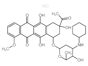 CAS#: 79898-09-2, (8S-cis)-8-Acetyl-10-((3-(cyclohexylamino)-2,3,6-trideoxy-alpha-L-lyxo-hexopyranosyl)oxy)-7,8,9,10-tetrahydro-6,8,11-trihydroxy-1-methoxy-5,12-naphthacenedione hydrochloride
