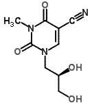 CAS#: 799261-92-0, 1-[(2R)-2,3-Dihydroxypropyl]-3-methyl-2,4-dioxo-1,2,3,4-tetrahydro-5-pyrimidinecarbonitrile